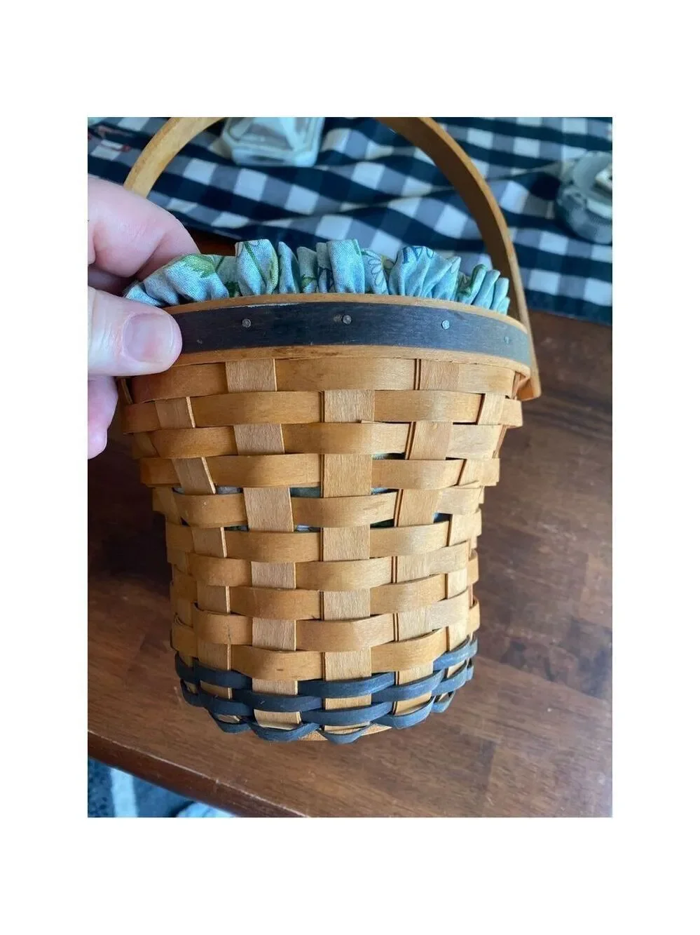 LONGABERGER 1999 DAISY Basket Liner + Plastic Protector